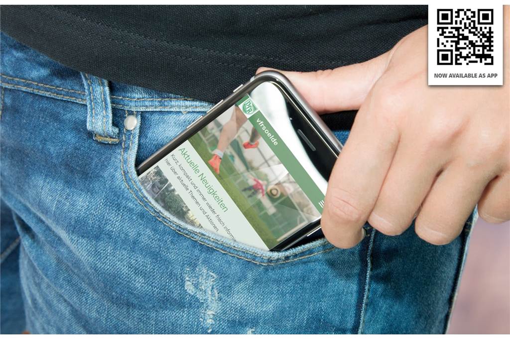 Dortmunder Fußballklub bringt eigene App an den Start Praktisch in der Hosentasche: Ein Smartphone mit der App des VfR Sölde.