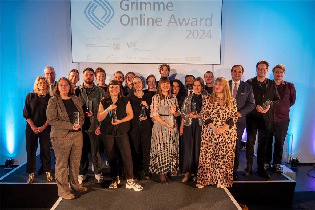 Preisgekröntes aus dem Internet: Grimme prämiert sogar den KI-Einsatz Preisträger und Preisträgerinnen bei der Verleihung des Grimme Online Awards 2024.