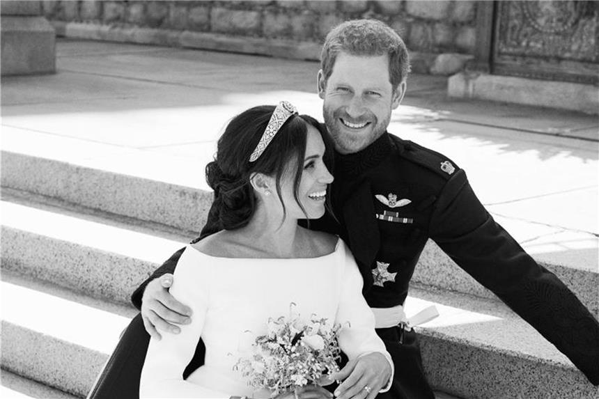 Prinz Harry und Meghan Markle sagten Ja. Eines der offiziellen Hochzeitsfotos aus Windsor. Foto: Alexi Lubomirski