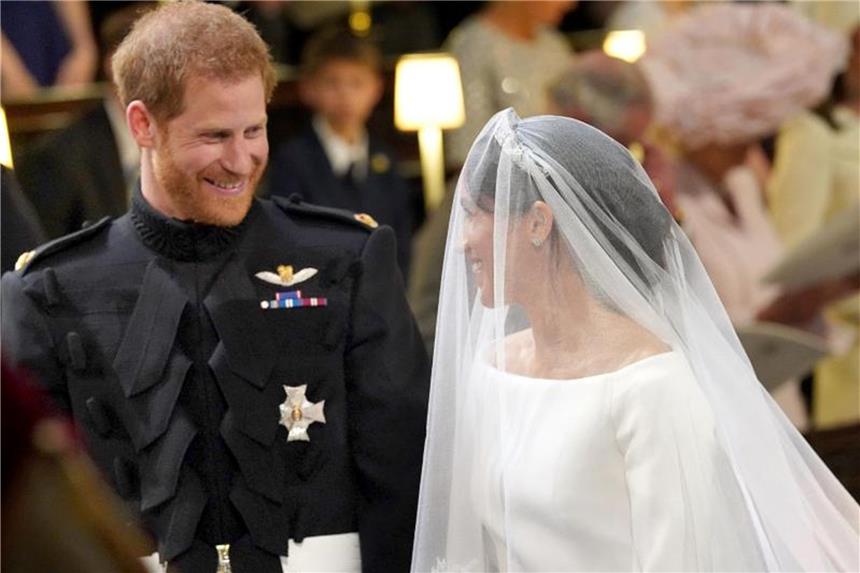Royale Hochzeit: Momente zum Schmunzeln und Schniefen Prinz Harrys Bart sorgte für Gesprächsstoff. Foto: