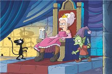 Prinzessin Bean feiert gern mit ihren Freunden Luci (l) und Elfo. Foto: Netflix