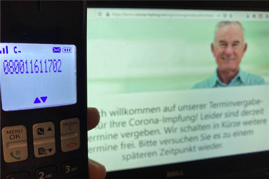 Probleme bei Impf-Anmeldung: Kassenärzte-Vereinigung verspricht Besserung Probleme bei der Vergabe von Impfterminen gab es auch zum Ende der Woche sowohl telefonisch wie online.