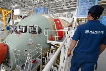 Produktion bei Airbus in Toulouse. Foto: Caroline Blumberg/epa/Archiv