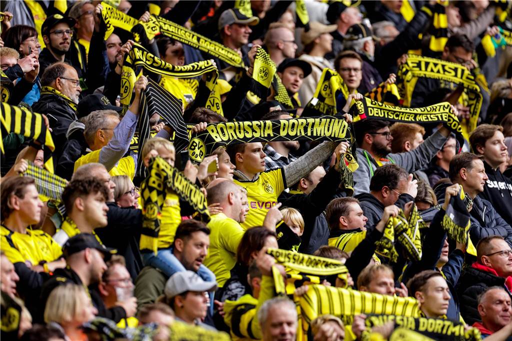 Die BVB-Fans auf der Südtribüne.