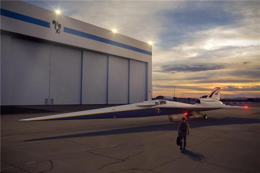 Nasa bestellt Überschalljet ohne Knall Prototyp des „X-plane“. Der Rüstungskonzern Lockheed Martin soll für die Nasa ein Flugzeug entwickeln, dass mit rund 1500 Kilometern pro Stunde fliegt - ohne einen Überschallknall zu erzeugen. Foto: Lockheed Martin/Nasa