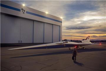 Prototyp des „X-plane“. Der Rüstungskonzern Lockheed Martin soll für die Nasa ein Flugzeug entwickeln, dass mit rund 1500 Kilometern pro Stunde fliegt - ohne einen Überschallknall zu erzeugen. Foto: Lockheed Martin/Nasa