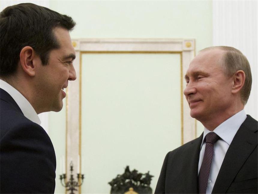 Putin stellt Athen Millionen durch Gas-Deal in Aussicht Putin hat dem griechischen Ministerpräsidenten Tsipras eine Wiederbelebung des Handels ihrer Länder angeboten. Foto: Alexander Zemlianichenko/Pool