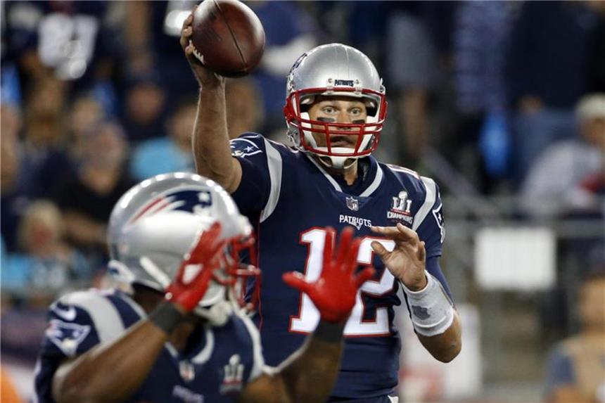 Patriots und NFL-Star Brady beeindrucken Quarterback Tom Brady ist der Superstar der New England Patriots. Foto: Michael Dwyer
