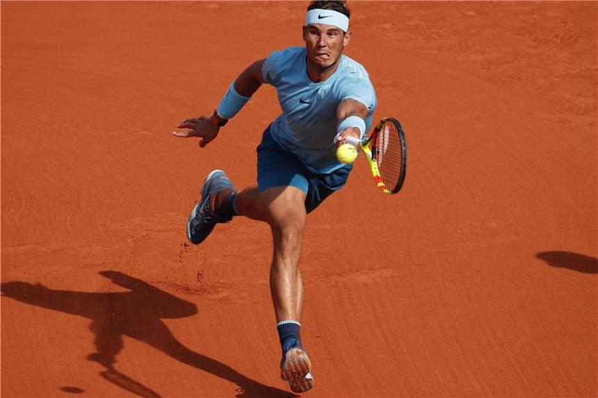 Eins oder elf: Thiem will Nadal French-Open-Titel abjagen Rafael Nadal setzte sich klar in drei Sätzen gegen Juan Martin del Potro durch. Foto: Christophe Ena