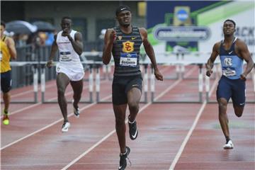 Rai Benjamin rannte die Stadionrunde in Eugene (Oregon) in 47,02 Sekunden. Foto: Andy Nelson