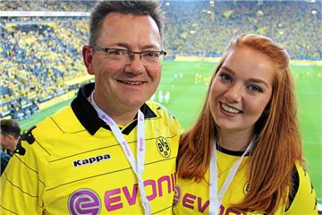 Ralf und Jenny Seethaler haben am Samstag einen Vater-Tochter-Tag im Stadion verbracht.