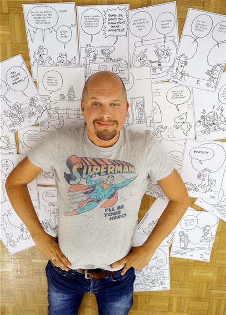 Diese Comedians kommen zu Watt'n Hallas 2016 Ralph Ruthe, Cartoonist und Comedian, will in seiner Bühnenshow Comedy, Film, Lesung und Musik miteinander verbinden.