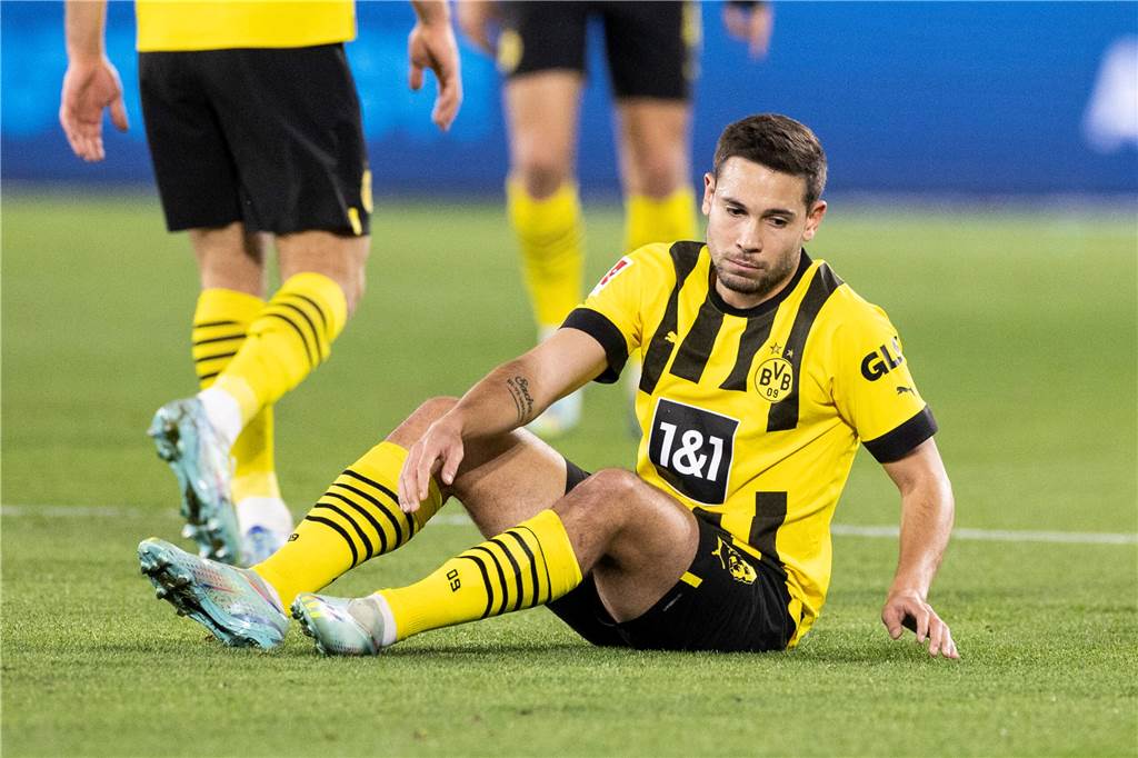 BVB-Spieler Guerreiro überzeugt bei der WM: In Dortmund stehen die Zeichen auf Trennung Raphael Guerreiro sitzt auf dem Rasen.