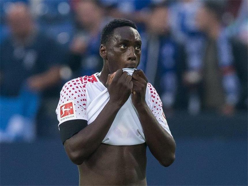 RB Leipzig muss möglicherweise gegen Frankfurt auf Jean-Kevin Augustin verzichten. Foto: Guido Kirchner