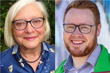 Regina Ranft und Maximilian Ziel bilden das Sprecherteam des Kreisverbandes von Bündnis 90/Die Grünen.