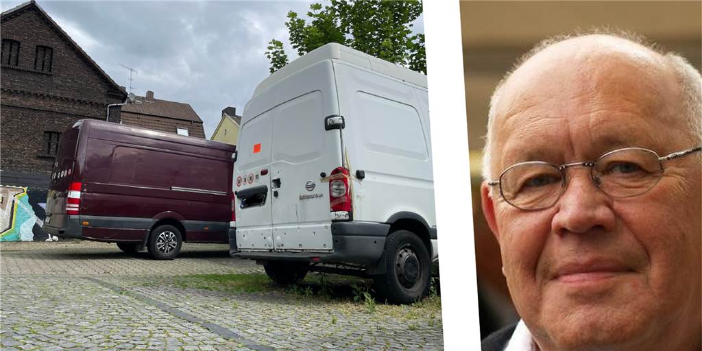 Angst vor „Schmuddelecke“: Transporter sorgen im Dortmunder Westen für Ärger Reiner Gallen aus Marten ärgert sich über Transporter, die auf dem Markt in Marten parken.