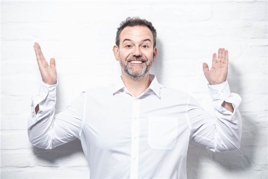 Im Juni: Neue dreiteilige Parkbad-Süd-Reihe mit Kabarett und Comedy René Steinberg steht am 18. Juni auf der Bühne im Parkbad Süd.