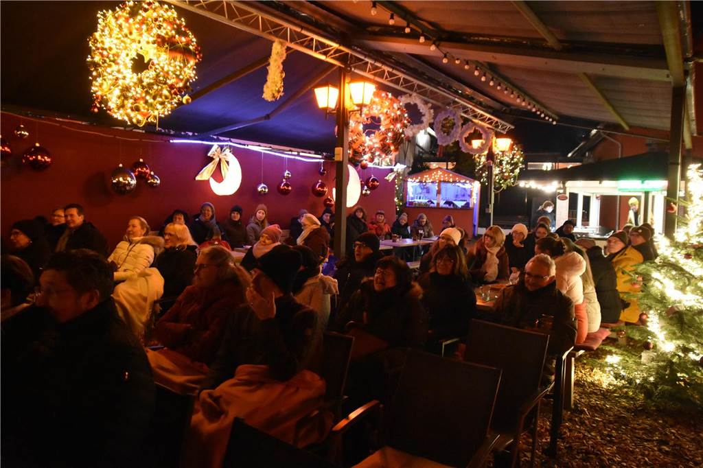 René Steinberg trat im Programm von "Ab zur Tante" im Biergarten von Tante Amanda auf.