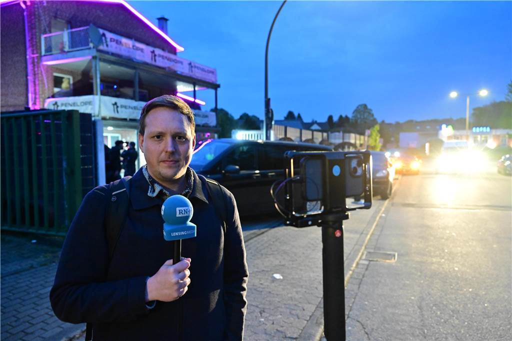 Reporter Fabian Hollenhorst gehörte zu den Journalisten, die den Polizeieinsatz verfolgen.