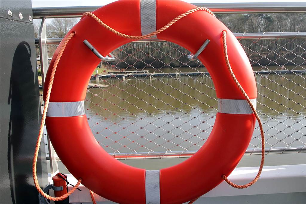 Rettungsring am Oberdeck.