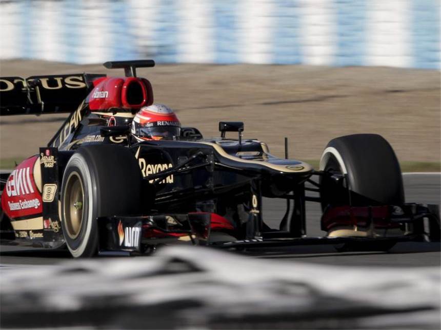 Grosjean mit Bestzeit am zweiten Testtag in Jerez Roland Grosjean ist mit seinem neuen Lotus in Jerez Bestzeit gefahren. Foto: Roman Rios