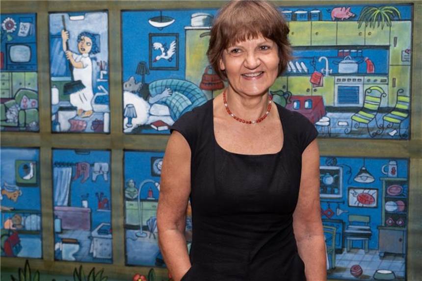 Poesie im Alltag - Museum feiert Schöpferin der Wimmelbücher Rotraut Susanne Berner im Wilhelm-Busch-Museum in Hannover. Foto: Peter Steffen