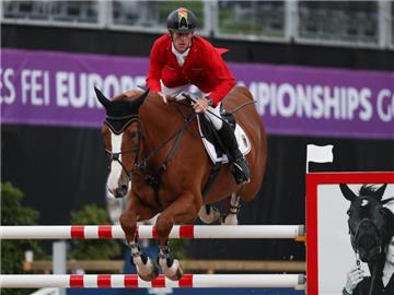 Routinier der deutschen Springreiter bei der EM in Göteborg: Marcus Ehning. Foto: Friso Gentsch