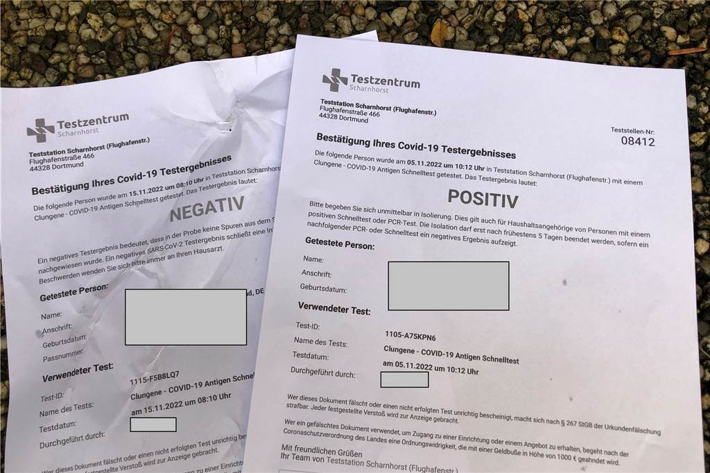 Rüdiger Schmidt findet fremde Corona-Testergebnisse auf Drucker Rüdiger Schmidt kann die Ausdrucke, die sich auf seinem Drucker einfinden, vorlegen