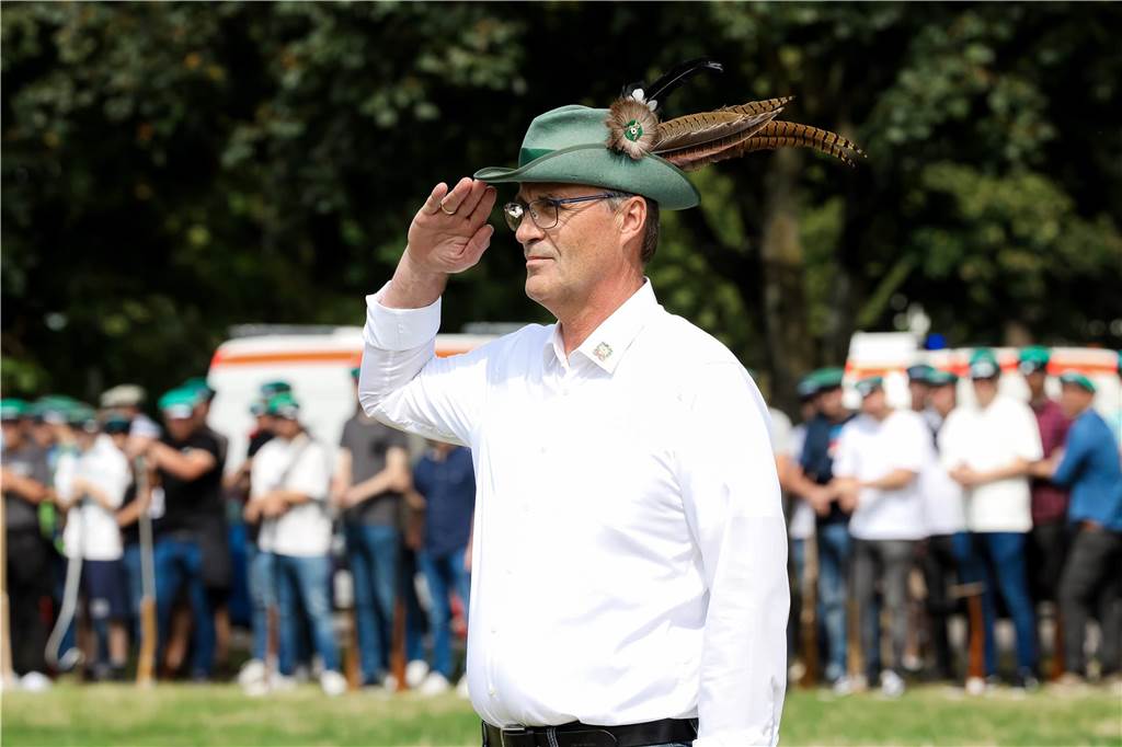 Rund 1.000 Schützen übten das Marschieren.
