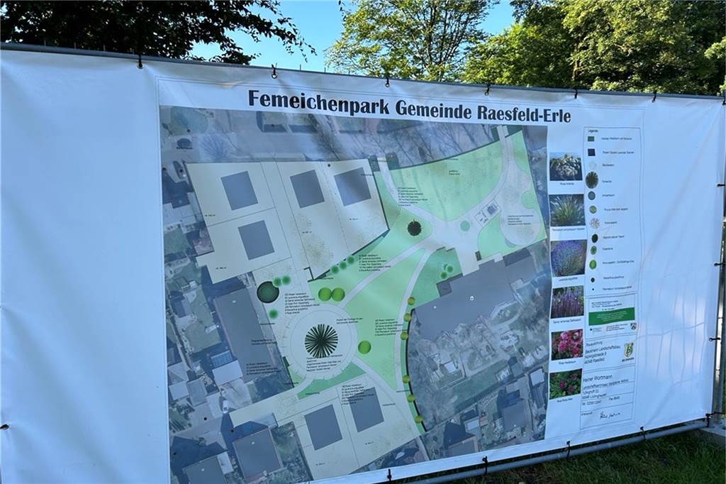 Der Femeichenpark in Erle bekommt ein Gesicht Entwurf vom Femeichenpark