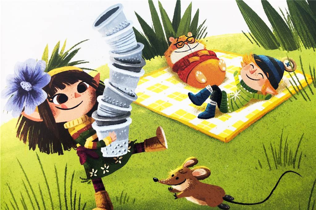 Eva Mesken aus Stadtlohn erobert mit Wichtelwelten die Kinderzimmer Runkel, Oswald und Jeppe genießen den Sommer.