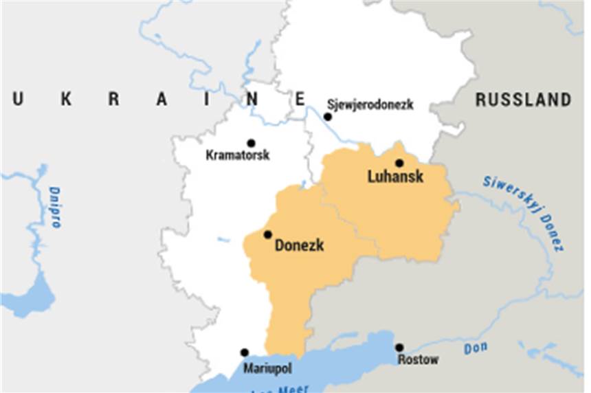 Krieg gegen die Ukraine: Um diese Gebiete geht es Russland hat die Ukraine angegriffen.