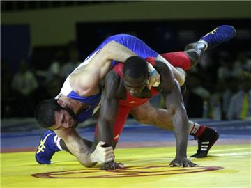 Samil Erdogan bezwang den Kubaner Javier Cortina im WM-Kampf um Bronze. Foto: Zurab Kurtsikidze