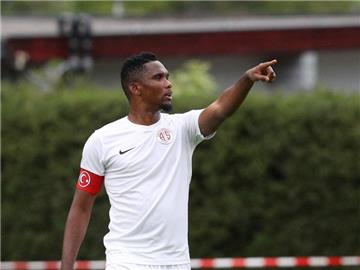 Samuel Eto'o traf per Foulelfmeter für Antalyaspor. Foto: Tim Rehbein