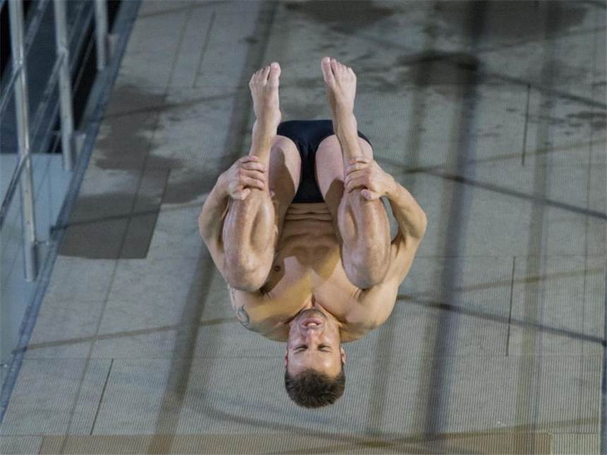 Wasserspringer Klein in Peking auf Rang drei vom Turm Sascha Klein in Aktion. Foto: Maja Hitij