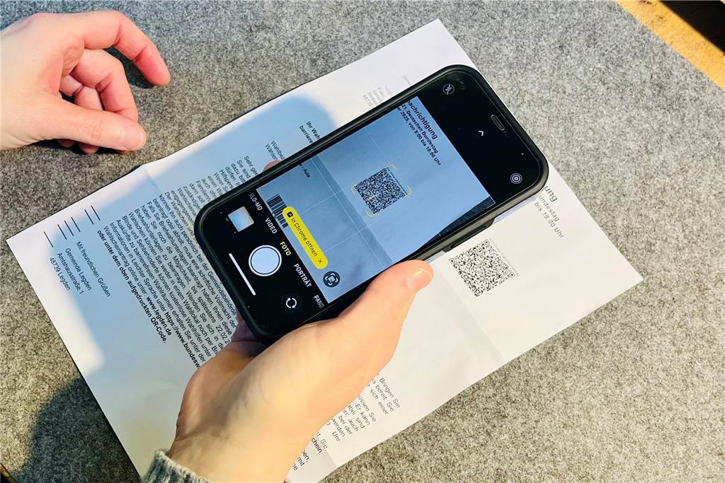 QR-Code mit Handy