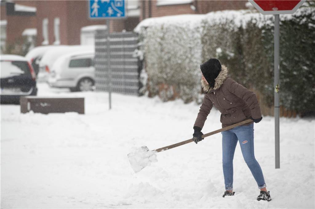 Schnee geschüppt wurde viel vor zwei Jahre.