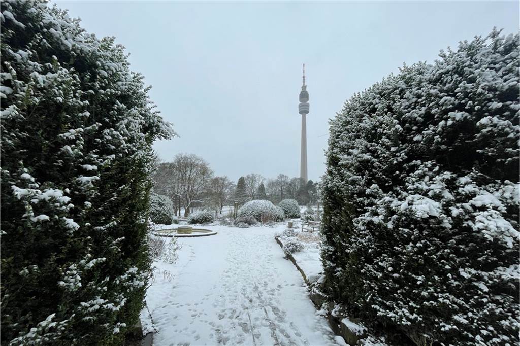 Schnee im Westfalenpark.
