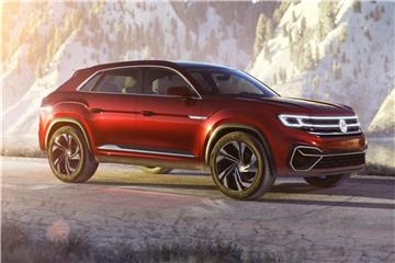 Schnittiger Atlas-Ableger: Den Cross Sport präsentiert VW aktuell in New York - er soll in den USA im nächsten Jahr in Serie gehen. Foto: Volkswagen AG