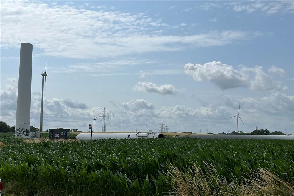 Abgestürzte Windkraftanlage in Gescher Estern.