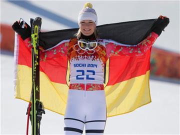 Schon vor dem Slalom hat Maria Höfl-Riesch ihr Medaillenziel erreicht. Foto: Fredrik von Erichsen