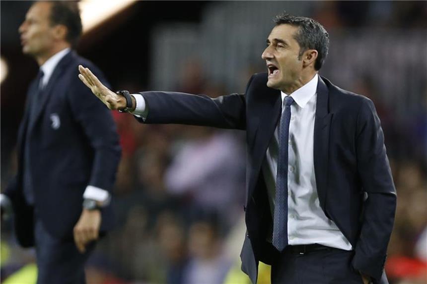 Barcelonas Rumpfteam ohne Probleme im Pokal gegen Murcia Schonte beim Pokalspielbei Real Murcia zahlreiche seiner Stars: Barcelona-Trainer Ernesto Valverde. Foto: Francisco Seco