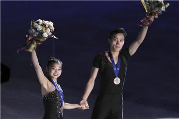 Schrieben mit ihre Bronzemedaille Geschichte: Ryom Tae Ok und Kim Ju Sik aus Nordkorea. Foto: Chiang Ying-Ying