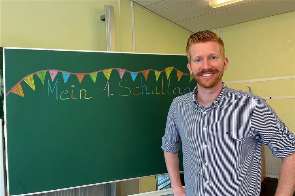 Cottenburgschule startet am Teilstandort mit neuem Konzept Schulleiter Jan Hagedorn freut sich auf die ersten Klassen. Hier wurde schon mal etwas für die Einschulung vorbereitet.
