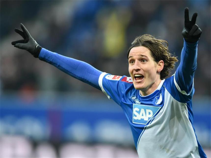 Matchwinner Rudy: «Die Maultaschen schmecken ihm heute» Sebastian Rudy schoss Hoffenheim zum Sieg. Foto: Uwe Anspach