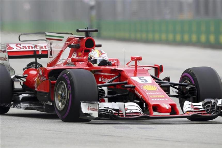Vettel-Auftakt zum Vergessen: Nur Platz elf Sebastian Vettel fuhr die zweitschnellste Zeit. Foto: Yong Teck Lim