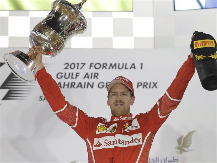 Deutsche Bahrain-Sieger wurden immer auch Weltmeister Sebastian Vettel konnte nach einem Sieg in Bahrain auch schon zwei Mal Weltmeister werden. Foto: Luca Bruno