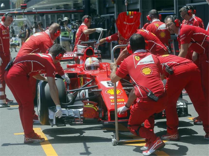 Defekt bremst Vettel im letzten Training von Baku aus Sebastian Vettel musste das Abschlusstraining in Baku vorzeitig beenden. Foto: Efrem Lukatsky