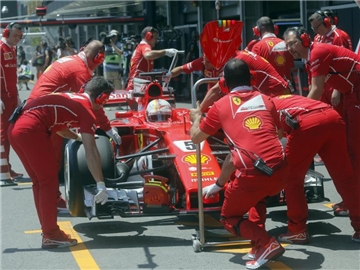 Sebastian Vettel musste das Abschlusstraining in Baku vorzeitig beenden. Foto: Efrem Lukatsky