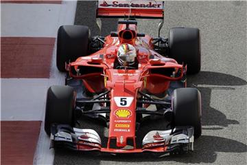Sebastian Vettel rast in Abu Dhab über die Strecke. Foto: Luca Bruno